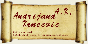 Andrijana Krnčević vizit kartica